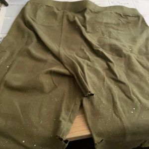 Sparkly beige biker shorts not worn with reps
